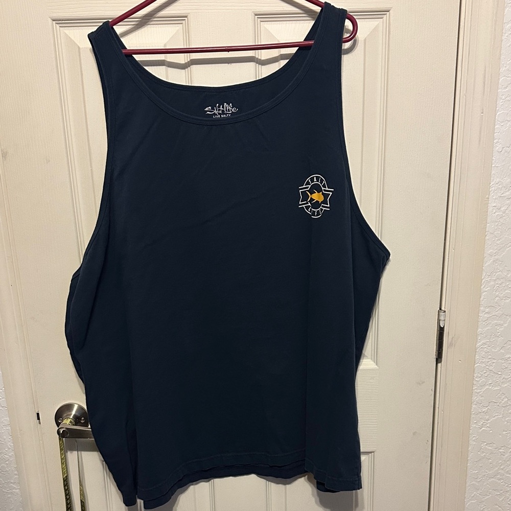 Salt Life Dark Blue Tank Top with Star Emblem